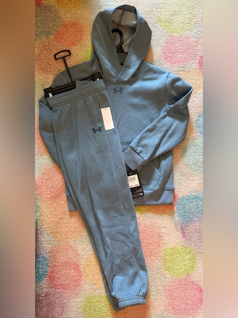 Under Armour boys size 7 Blue-Grey Hoodie & Joggers Set